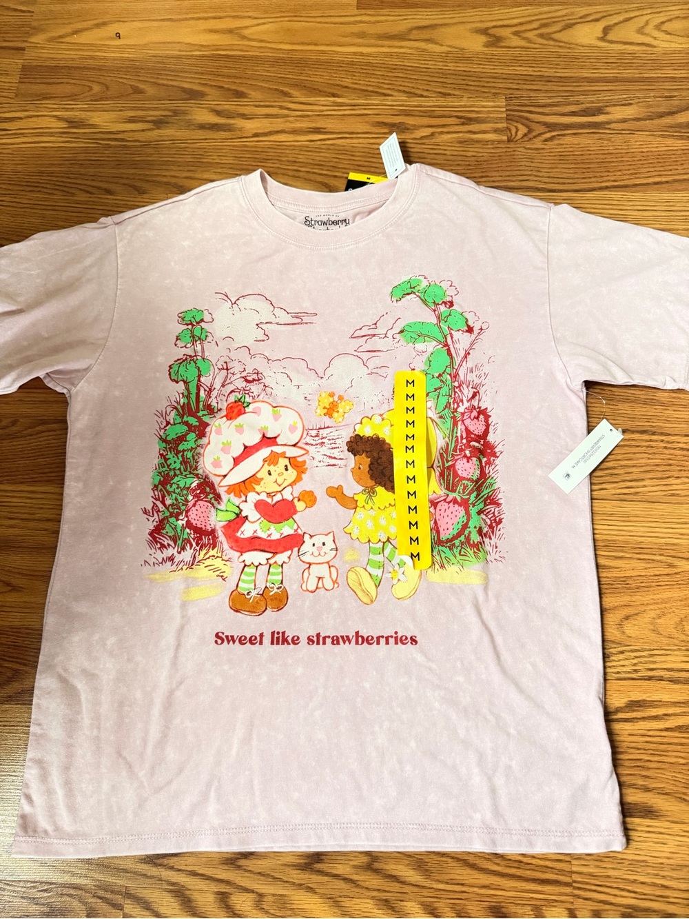Strawberry Shortcake Women’s ' Pink Graphic Tee - Sweet Like Strawberries Medium